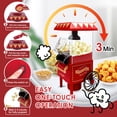 thumbnail image 4 of GVAKMM Popcorn Machine, Hot Air Popcorn Maker Kit Gift Box, Portable Home Popcorn Popper Machine, 10-Cup,Oil-Free,Retro Style,Compact and Cute, 4 of 6