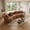 Caramel, variant on Curved Sectional Sofa with 4 Throw Pillows, Modern Luxury Chenille 4-Seater Cloud Couch with Deep Seat for Living Room, No Assembly Needed