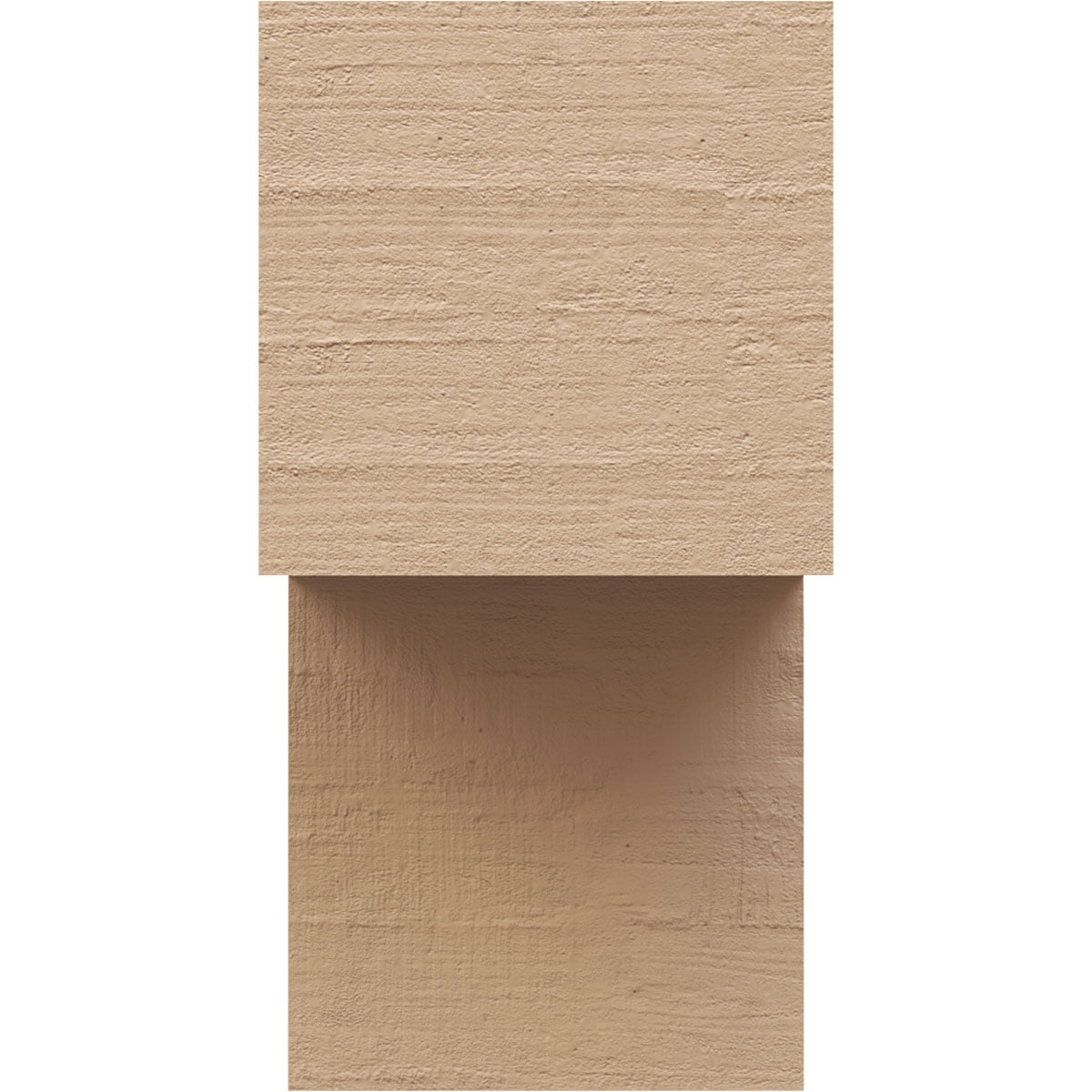 5"W x 5"D x 10"H Wide Chapel Hill Rough Cedar Woodgrain TimberThane Corbel, Primed Tan