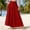 Red, variant on FengLS Summer Skirt for Women Loose Fit Flowy Layered A-Line Maxi Skirt Fashion Solid Color Elastic Waist Side Pockets Midi Skirts
