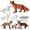 8pcs Fox Toy Figures, variant on Oshsehun 18Pcs Forest Animals Figures Toys, Miniature Animals Toys with Owl Hedgehog Fox Squirrels Bear Monkey Deer Wolf for Woodland Theme Cake Cupcake Toppers