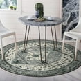 thumbnail image 7 of Wonnitar Boho Tribal Round Rug 4' Washable Area Rug, Non Slip Ultra Soft Vintage Circle Carpet for Living Room Bedroom Kitchen Office Laundry Room, Gray, 7 of 7