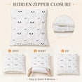 thumbnail image 7 of 2PCS Halloween Pillow Covers 18x18 inch,Cute White Ghost Decorative Soft Plush Faux Fur Wool Couch Cushions, Home Decor for Sofa, Bedroom, Living Room, 7 of 7