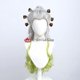 thumbnail image 1 of Anime Demon Slayer Kimetsu no Yaiba Daki Cosplay Wig Silver Gradient Green Heat Resistant Synthetic Hair Party Wigs + Wig Cap heqiyong LED, 1 of 1