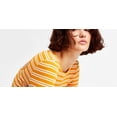 thumbnail image 2 of Tommy Jeans Womens Back-Cutout Striped Ribbed Top Sunflower Comb XL, 2 of 4