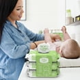 thumbnail image 3 of Nice 'N Clean Green Tea & Cucumber Baby Wipes, 3 Resealable Packs (192 Total Wipes), 3 of 10