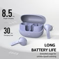 thumbnail image 6 of TOZO E2 Bluetooth Wireless Earbuds, Noise Cancel, 30H, Stereo Bass, Waterproof In-Ear Headphones, App-32EQ, Lightweight, Purple, 6 of 9