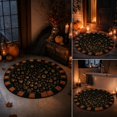 thumbnail image 6 of sruoe Halloween Creepy Visual Effect Round Floor Rug, Ghost Printed Polyester Doormat, Halloween Room Decor for Indoor Home Layout, Holiday Party, 6 of 7