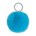 thumbnail image 4 of Fuzzy Ball Keychain Supple Comfortable Lovely Key Rings Adorable Practical Key Chains Women for Children Adults Elderly Students Sky Blue 10cm, 4 of 8