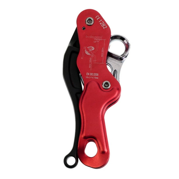 Rock Climbing Rope Rappelling Safety Gear Climber Descender Grab Aerial  Work Climbers Downhill Rescue Belay Device Fitness Sports Red