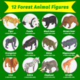 thumbnail image 2 of Lomimos 12 Piezas Mini Figura De Animal Salvaje Juguete Realista Figuras De Animales De Safari Modelo Decoración De Pastel Para Niños Cumpleaños Navidad Fiesta De Aprendizaje Educativo, 2 of 5