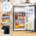 thumbnail image 3 of 3.2 Cu.Ft Mini Fridge with Freezer, Single Door Mini Fridge, Adjustable Thermostat, Energy Saving Mini Refrigerator for Bedroom, Office, Dorm (Piano Black, 3.2 Cu.ft), 3 of 8