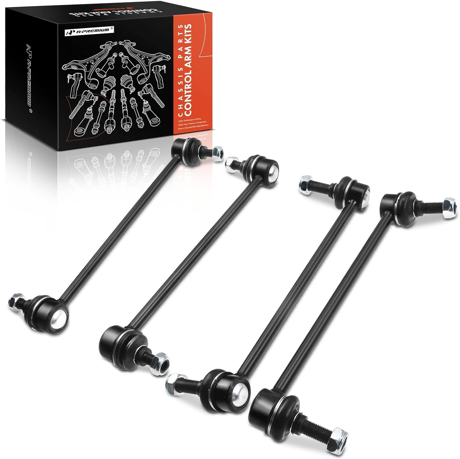 Front Sway Bar Bushings Barra Estabilizadora Delantera K700432 Sway Bar Links (2-Pack) - Fits Chevy Silverado/Tahoe/GMC Yukon 2007-2016, Reduces Body Roll Stabilizer Bar Link - Foto 7