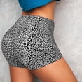 thumbnail image 2 of Sikiie Black Leopard Print Workout Shorts Women Scrunch Butt Gym Shorts Seamless High Waist Tummy Control Yoga Biker Athletic Shorts, 2 of 5