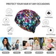 thumbnail image 5 of Vsdgher Color Shiny Slouchy Beanie Hat for Men/Women, Skull Cap Chemo Cap Night Sleeping Cap, 5 of 8