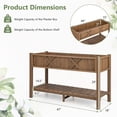 thumbnail image 3 of Costway HIPS Raised Garden Bed Poly Wood Elevated Planter Box with Legs, Storage Shelf Coffee, 3 of 10