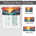 thumbnail image 6 of Sea Turtle Curtain Valances for Kitchen Windows Blue Ocean Summer Coastal Scenery Window Valance for Living Room Bedroom, Kitchen Valance Rod Pocket Window Decor Curtain 54 by 18 in, 1 Panel, 6 of 6