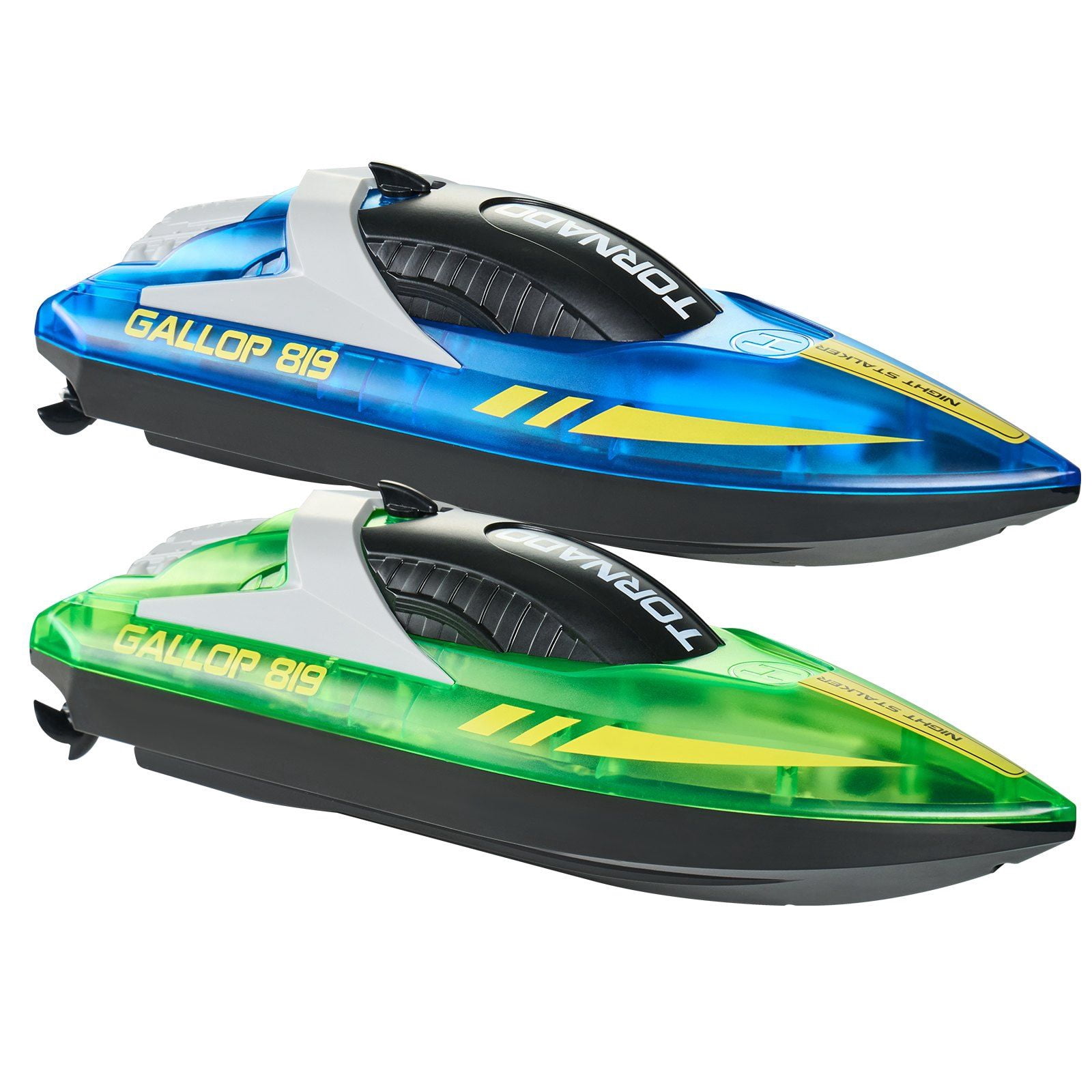 Remote Control Boat 2.4GHz, 2-Pack High-Speed RC Racing Boats, 12km/h, Perfect Christmas Gift