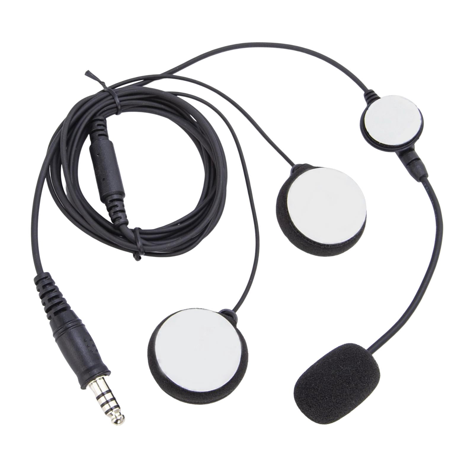 Wzmzjy Two Way Radio Headset Helmet Headset, Two Speakers, Professional ,with Boom Mic,