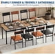 thumbnail image 4 of Dining room mesa set para 4 - industrial rectangle kitchen mesa con 4 pu-forrado sillas, 5-piece space-saving muebles para apartment, studio, restaurant in brown y negra, 4 of 8