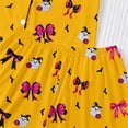 thumbnail image 6 of Bobifish Toddler Girls Sleep Sets Halloween Print Lapel Button Down Short Sleeve Tops&Shorts PJS Children Girls Home Clothes, 6 of 9