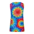 thumbnail image 5 of Nrmvnmi Plus Size Tank Tops for Women V Neck Sleeveless Tie Dye Shirt Casual Summer Solid Color Oversized Tanks Mothers Day Gifts, 5 of 5