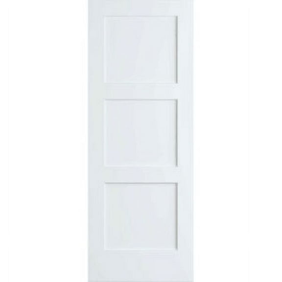 Frameport Paneled Solid Manufactured Wood Primed Standard Door