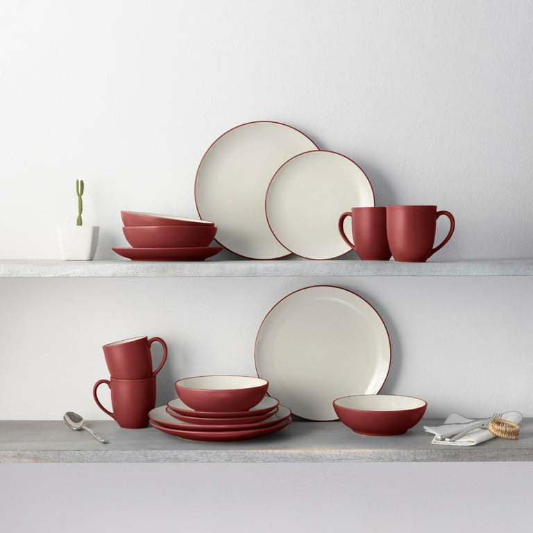Noritake Colorwave Raspberry 16-Piece Coupe Dinnerware Set