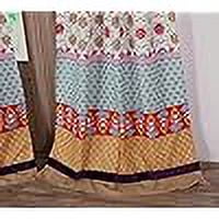 Global Trends Tori Curtain Tab Top Window Panels, Set of Two, 84" Long x 42" Wide, Tango