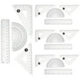 thumbnail image 1 of FRCOLOR triangle ruler 4 Sets of Drawing Ruler Tool plastic Scale Drawing Accessories Ruler Measuring Tools,6.3"X1.26"X0.04", 1 of 5