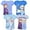 Blue, variant on Frozen Elsa, Anna and Olaf Girls 4 Pack Character Short Sleeve Tees, Toddler