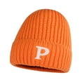 thumbnail image 2 of Dyfzdhu Women Autumn Winter Fashion Letter Knitted Hat Simple Pullover Cap, 2 of 3