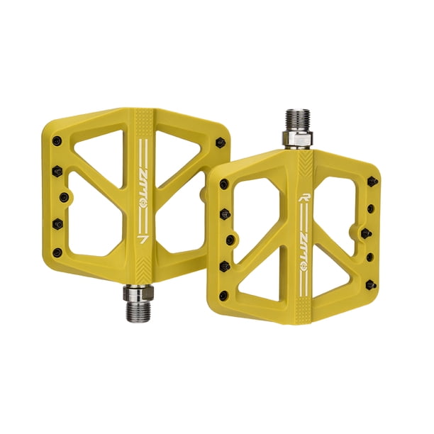 ZTTO 1 par de nylon bicicleta pedal plano 24 picos cambiantes Color sólido Pedales de bicicleta Piezas de ciclo Accesorios de componentes Suministros Amarillo Advancent OD002863-01B