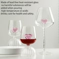 thumbnail image 3 of (Copa de vino Love/500ml) Copa de vino rosa de cristal de borosilicato alto, 3 of 14