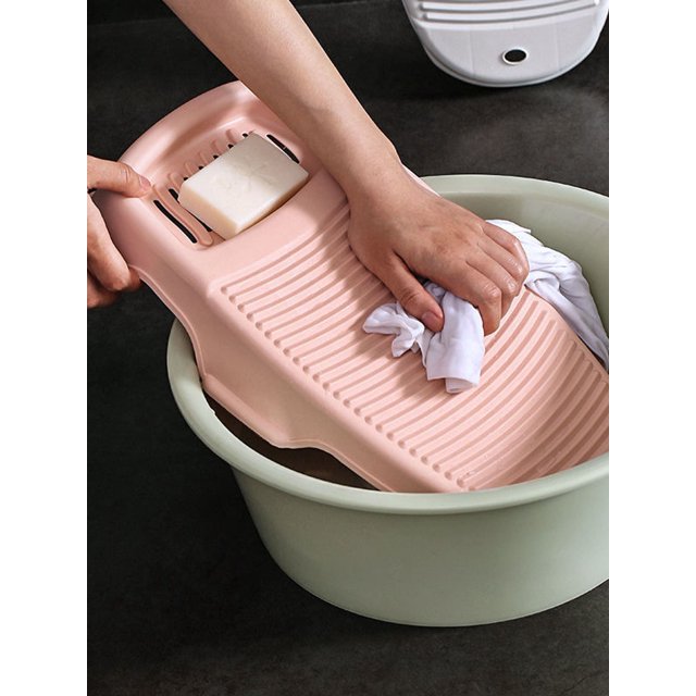 1pc Thickened Ribbed Washboard With Anti-slip Design - Random Color