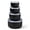 Matte Black, variant on Vesteel Serving Bowls with Lids Set of 4, Ribbed Ceramic Mixing Bowls, Nesting Bowls for Food Storage Prep Salad, 10 / 20 / 35 / 60 OZ, Microwave & Dishwasher Safe, Ocean Blue