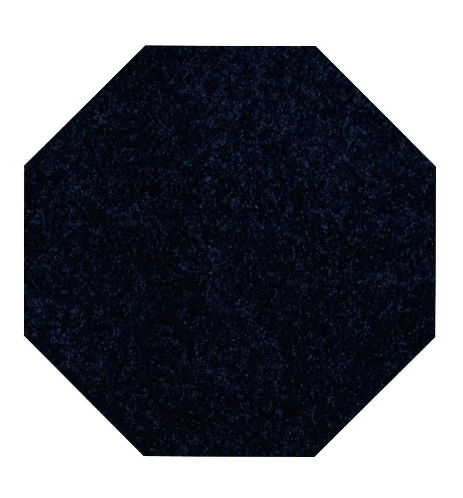 Home Queen Solid Color Octagon Shape Navy 12' Octagon Area Rug
