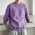 thumbnail image 5 of Yongwang Mens Long Sleeve Pullover Crew Neck Sweatshirt Basic Pullover Tops for Autumn Daily Outfit, 5 of 7