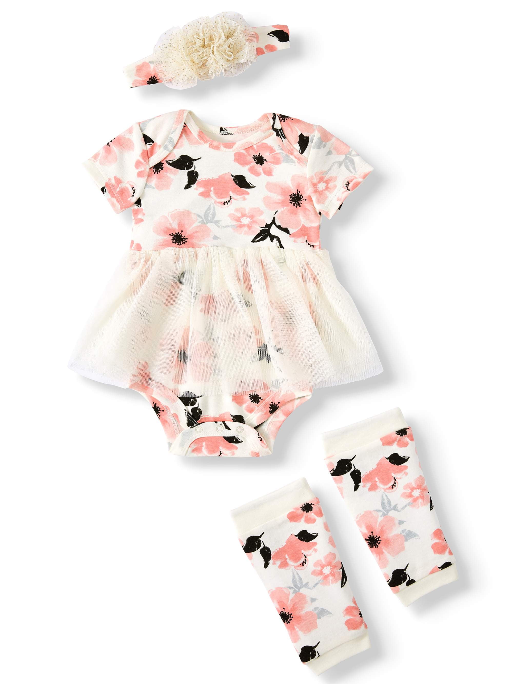 Baby Girls Short Sleeve Dress+Panty+Bow Tie Headband Outfits Clothes Set