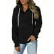 thumbnail image 2 of Camisetas para mujer,Sudadera informal con capucha para mujer, blusa con cuello abotonado, top holgado de poliéster, abrigo cálido de manga larga para el hogar, sopatenor, 2 of 8