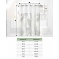 thumbnail image 6 of No Hook Shower Curtain with Snap in Liner, Abstract White and Gray Marble with Golden Line Hotel Shower Curtains for Bathroom, Washable Shower Curtain Liner Set with Mesh Top Window, 72"x96", 6 of 6