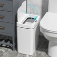 thumbnail image 3 of Touchless Sensor Trash Can with Lid, 14L Automatic Motion-Activated Bin for Kitchen, Office, and Living Room, Silent Operation, 3 of 7