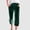 Green, variant on Kilaqueen Velvet Capris Pants for Women Soft Velvet Wide Leg Sweatpants Office Trousers with Pockets Baggy Drawstring Waist Lounge Pants