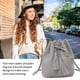 thumbnail image 5 of Bolso Bucket Bolso De Hombro De Cuero De Imitación Mujer Bolso De Crossbody Con Cordón De Borla De Color Sólido, Gris Scienceny AP000970-01, 5 of 7