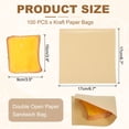 thumbnail image 2 of Uxcell 100pcs Bolsas de Pastelería, 6.7 x 6.7 Pulgadas Envolturas de Papel a Prueba de Grasa de Doble Apertura, 2 of 7