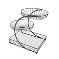 thumbnail image 1 of Cesta de frutas, soporte para frutas y verduras de alambre de hierro multicapa, tazón para bocadillos con fácil limpieza y gran espacio de almacenamie Negro 3 capas, 1 of 8