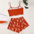 thumbnail image 6 of Halloween Pajamas Women Cute Print Lettuce Cami and High Waist Shorts Nightwear Set Funny Skeleton Sleepwear, 6 of 6