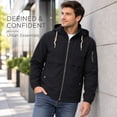 thumbnail image 5 of Smawell Men's Windbreaker Jacket, Lightweight Hooded Full Zip Casual Outdoor Jacket with Drawstring Hood, Elastic Cuffs and Utility Pockets for Travel, Commuting & Everyday Wear, 5 of 7
