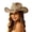 Z55-Khaki3, variant on LILIYA Lightweight Western Cowboy Hat Breathable Wide Brim Sun Protection Adjustable Headwear for Summer Travel Vacation and Outdoor Activities