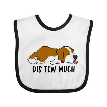 

Inktastic Napping Dis Tew Much St. Bernard Boys or Girls Baby Bib